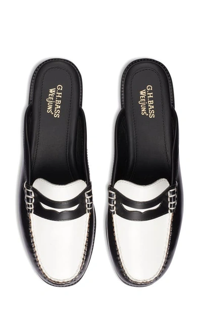 Shop G.h.bass Wynn Easy Weejuns® Loafer Mule In Black / White
