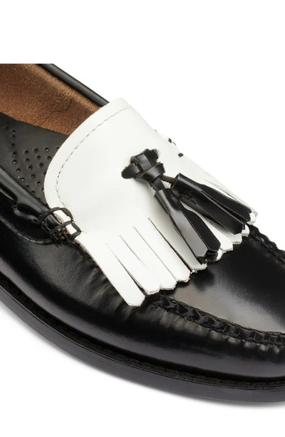Shop G.h.bass Esther Kiltie Weejuns® Loafer In Black/ White