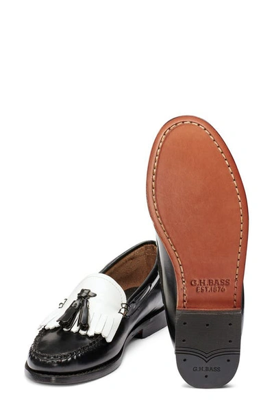 Shop G.h.bass Esther Kiltie Weejuns® Loafer In Black/ White