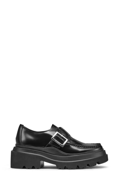G.h.bass Monk Strap Platform Shoe In Black