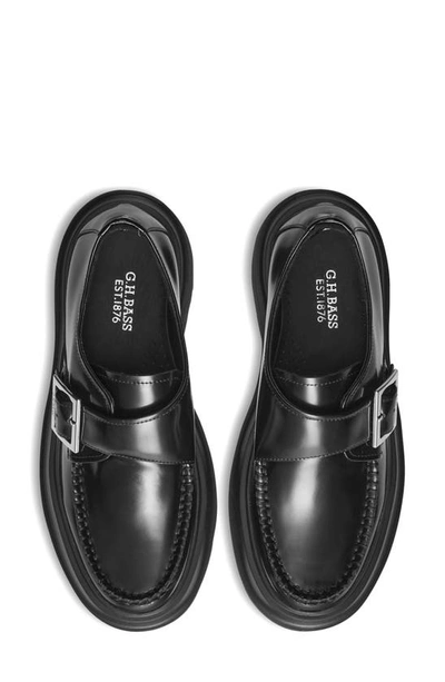 G.h.bass Monk Strap Platform Shoe In Black