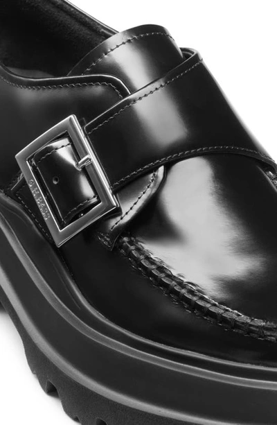 G.h.bass Monk Strap Platform Shoe In Black