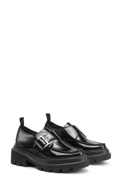 G.h.bass Monk Strap Platform Shoe In Black