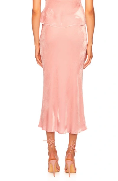 Susana Monaco Velvet Midi Slip Skirt In Ballet Slipper