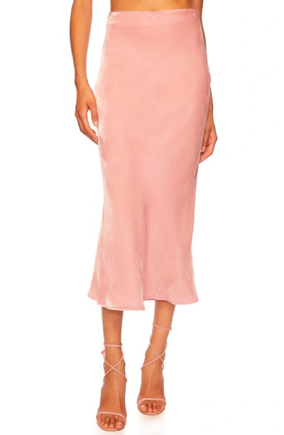 Susana Monaco Velvet Midi Slip Skirt In Ballet Slipper