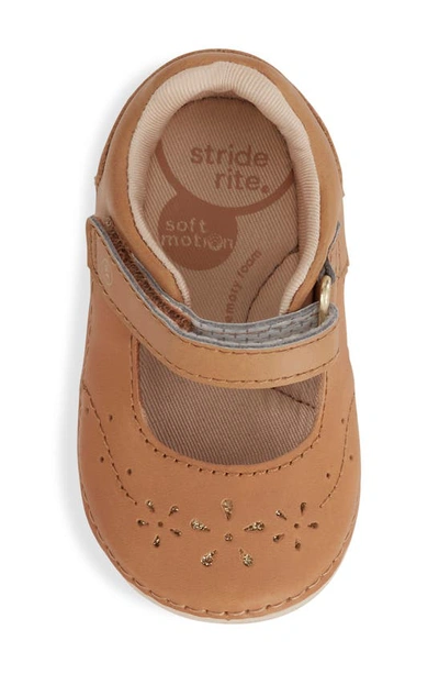 Stride Rite Little Girls Sm Faye Apma Approved Shoe In Honey Tan