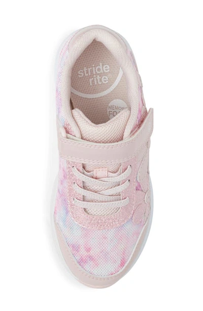 Shop Stride Rite Lighted Glimmer Sneaker In Blush