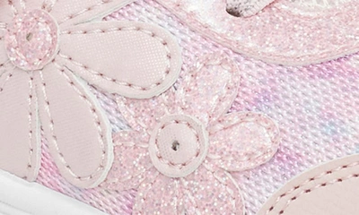 Stride Rite Lighted Glimmer Sneaker In Blush