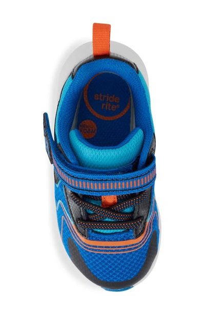 Shop Stride Rite Kids' Lighted Cosmic 2.0 Sneaker In Blue Multi