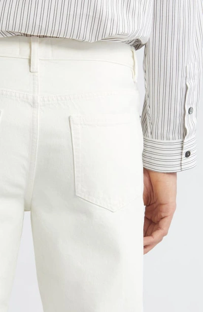 Frame The Straight Leg Jeans In Off White