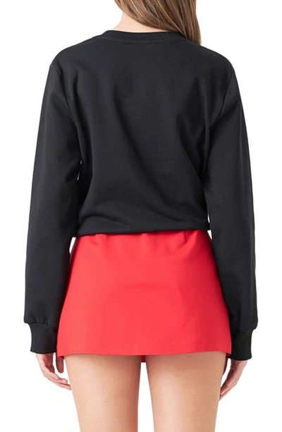 Endless Rose Women's Pearl Love Sweatshirt In Black