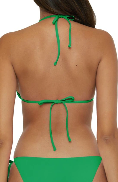 Shop Becca Triangle Bikini Top In Verde
