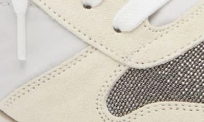 Brunello Cucinelli Bead-embellished Nylon And Suede Sneakers In White