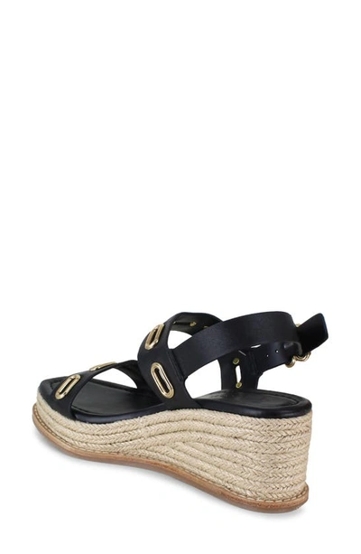 Splendid Dani Slingback Espadrille Platform Wedge Sandal In Black