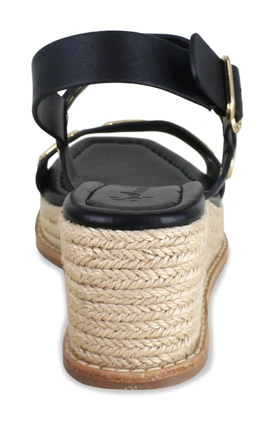 Splendid Dani Slingback Espadrille Platform Wedge Sandal In Black