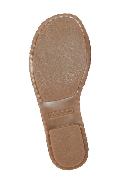 Shop Lucky Brand Zanora Slide Sandal In Tan/ Lamb Cbrspn