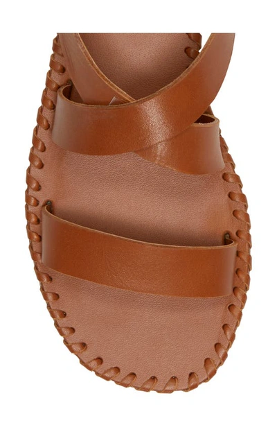 Shop Lucky Brand Zelek Ankle Strap Sandal In Tan Harris