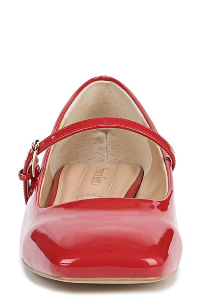 Franco Sarto Tinsley Square Toe Mary Jane Flat In Red