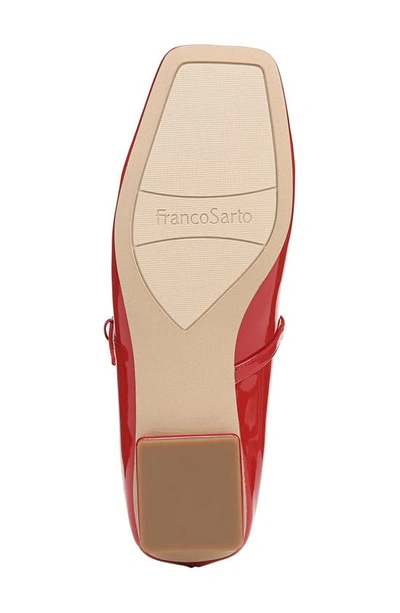 Franco Sarto Tinsley Square Toe Mary Jane Flat In Red