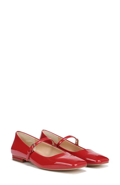 Franco Sarto Tinsley Square Toe Mary Jane Flat In Red