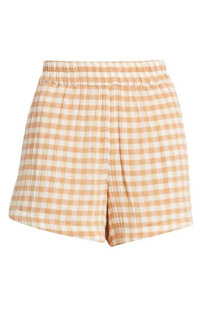 Rip Curl Premium Surf Check Cotton Shorts In Light Brown