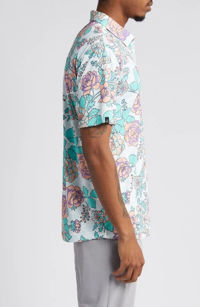 Shop Swannies Bailey Floral Golf Polo In Cactus