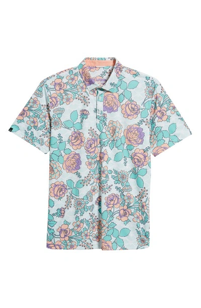 Shop Swannies Bailey Floral Golf Polo In Cactus