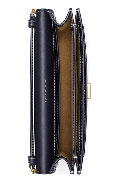 Tory Burch T Monogram Wallet On A Chain In Tory Navy