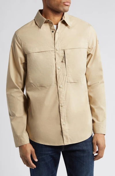 Shop Fjall Raven Abisko Trail Water Resistant Snap-up Shirt In Fossil