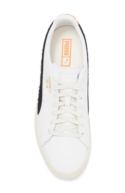 Shop Puma Clyde Sneaker In  White- Black-orange