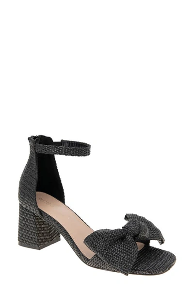 Shop Bcbgeneration Dappel Ankle Strap Sandal In Black Raffia