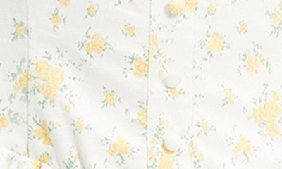 Bardot Malea Floral Print Sleeveless Linen Blend Midi Dress In Yellow Floral
