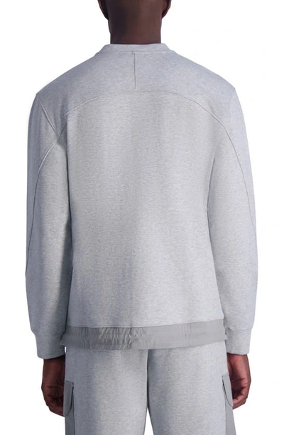 Shop Karl Lagerfeld Cargo Pocket Sweatshirt In Heather Grey