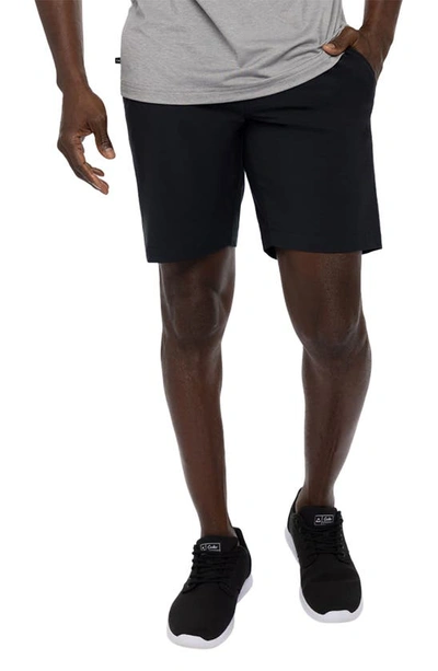 Shop Travis Mathew Open To Close Tech Chino Shorts In Black