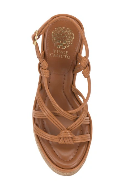 Shop Vince Camuto Delyna Espadrille Wedge Sandal In Golden Walnut