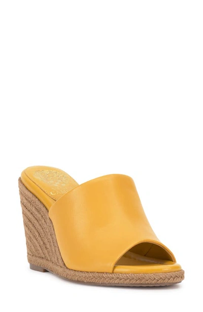 Shop Vince Camuto Fayla Wedge Sandal In Golden Sun