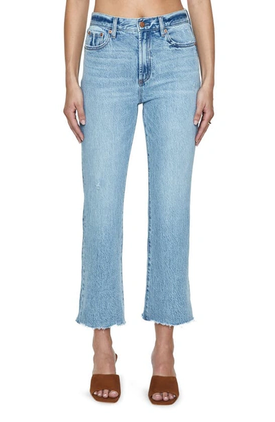 Pistola Kate Distressed Raw Hem Ankle Straight Leg Jeans In Provence Vintage