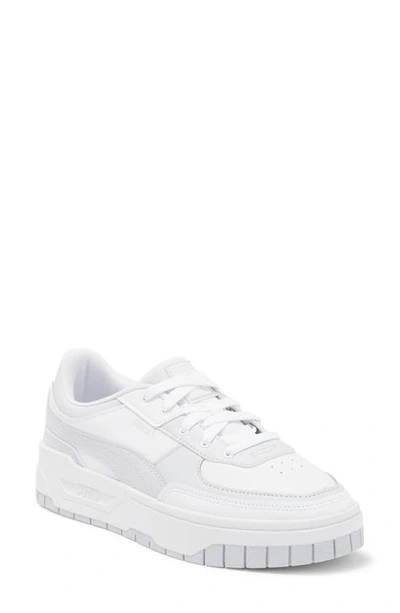 Shop Puma Cali Dream Platform Sneaker In  White-silver Mist