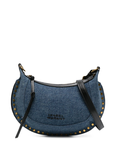 Shop Isabel Marant Blue Oskan Moon Denim Shoulder Bag