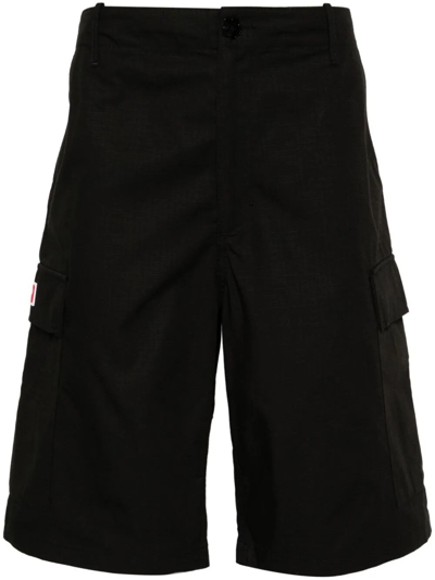 Shop Kenzo Workwear Cargo Shorts In Black
