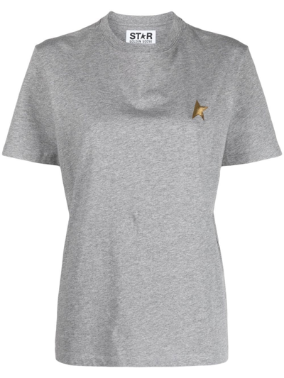 Shop Golden Goose Mélange T-shirt In Grey