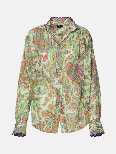 Shop Etro Multicolor Cotton Shirt