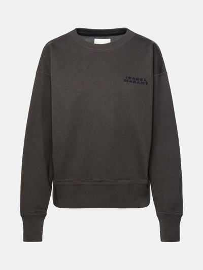 Shop Isabel Marant 'shad' Black Cotton Blend Sweatshirt
