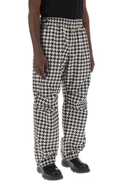 Shop Burberry Workwear Pants In Houndstooth In Multicolor