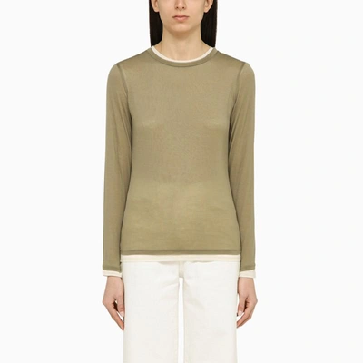 Shop Vince Double-layer T-shirt In Green