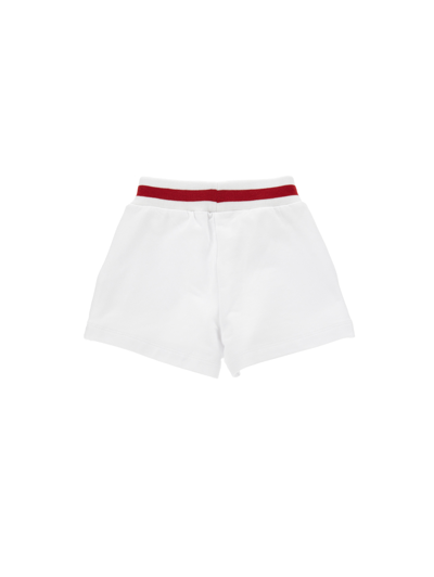 Monnalisa Cotton Fleece Teddy Shorts In White