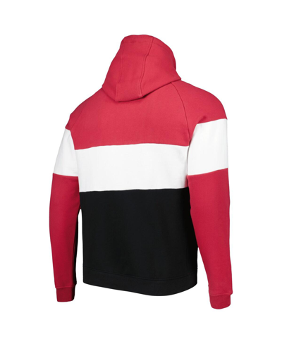 New Era Men's  Black, Cardinal Arizona Cardinals Colorblock Current Pullover Hoodie In Black,cardinal
