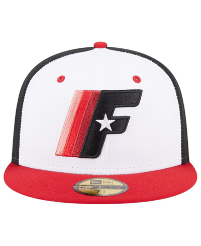 New Era Men's  White Fayetteville Woodpeckers Theme Nights 1970s 59fifty Fitted Hat In White