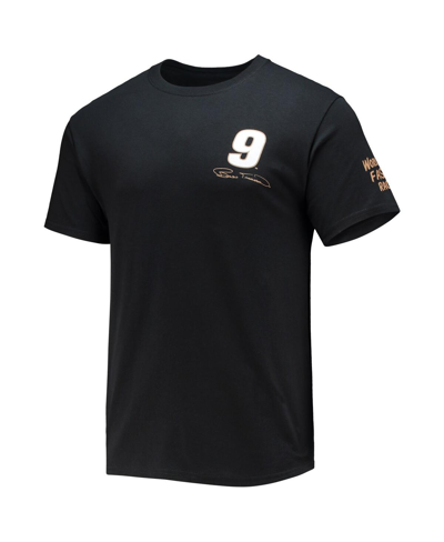 Shop Checkered Flag Sports Men's  Black Bill Elliott Legends 3-spot T-shirt