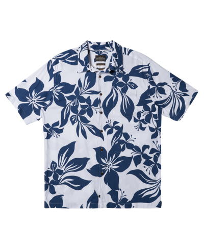 Shop Quiksilver Waterman Men's Big Island Short Sleeve Shirt In White